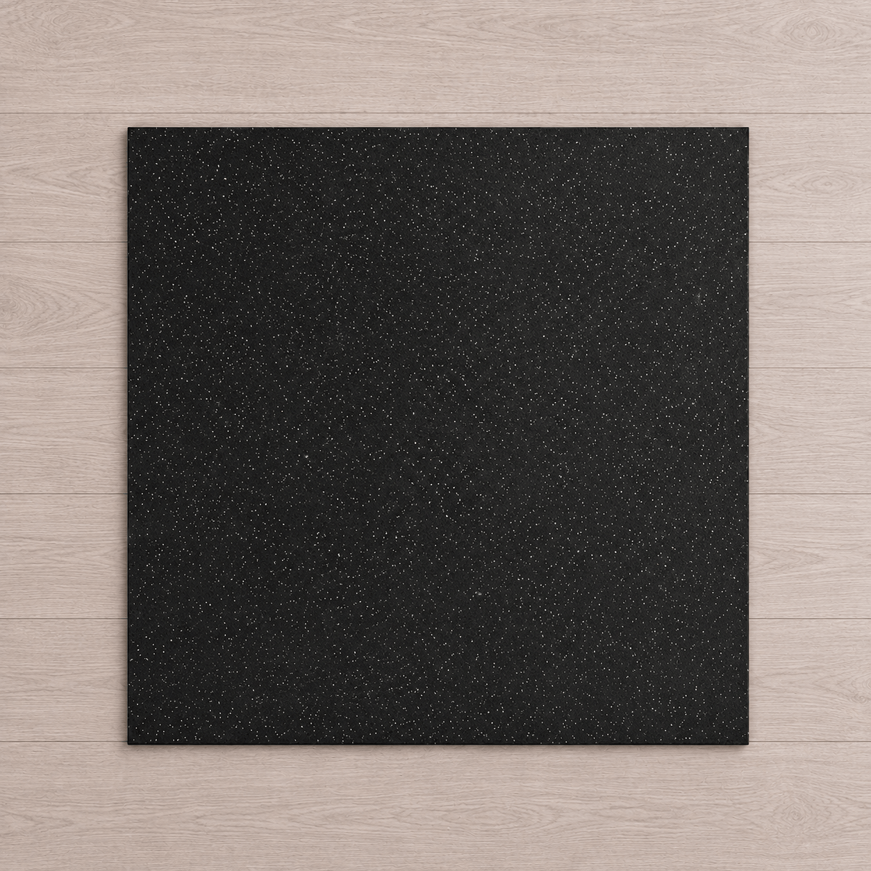 Top down view of the 1m by 1m StepTone rubber gym mat